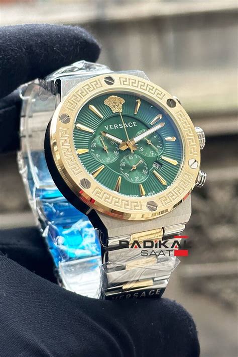 versace erkek saat gold|Versace greca watch.